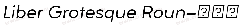 Liber Grotesque Roun字体转换